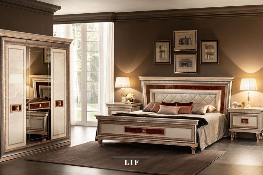 Difference between classic and traditional style: Bedroom Dolce Vita