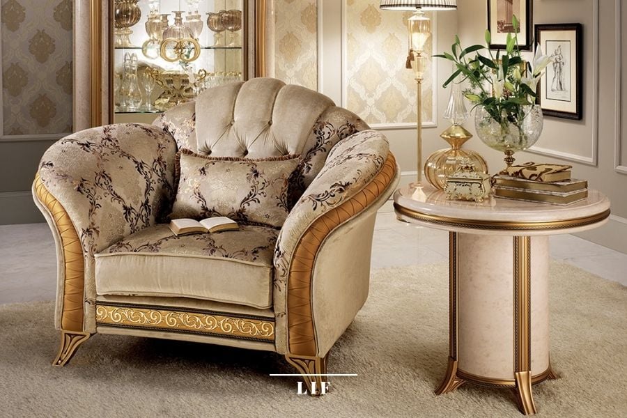 Neoclassical furniture style: pillows