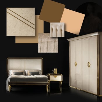 Contemporary Bedroom Moodboard Diamante Collection