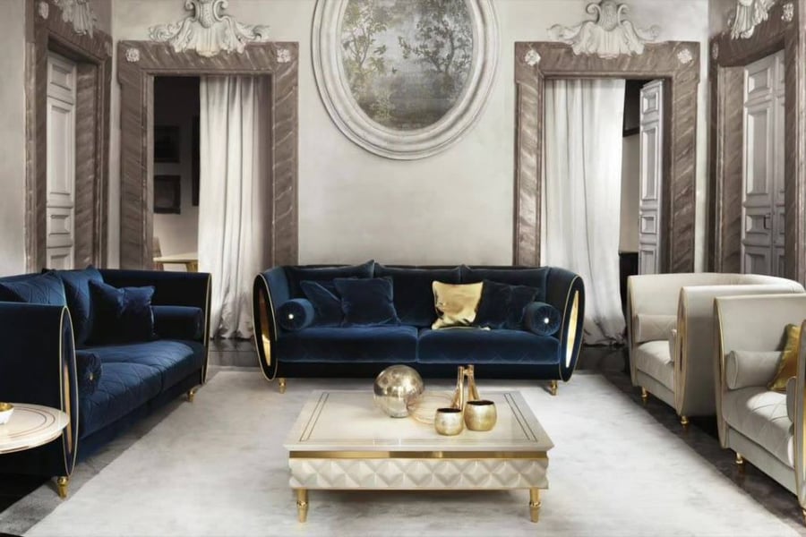 How to combine contemporary and glamorous living room furniture styles with Adora 5