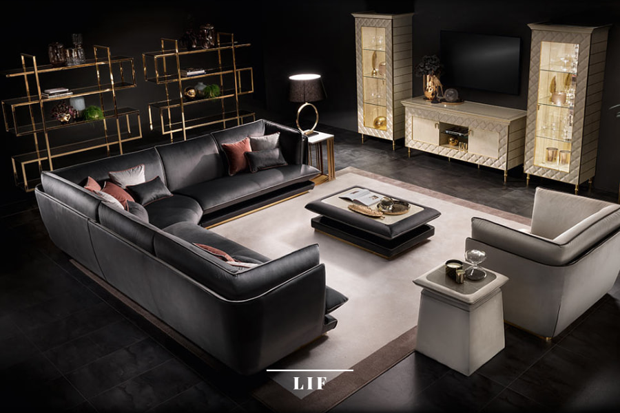 Contemporary corner sofa: Allure collection