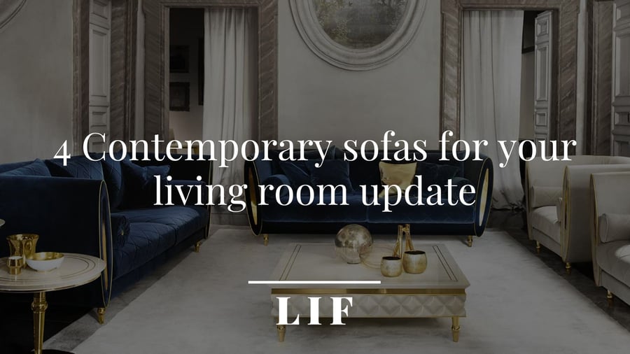 4 Contemporary sofas for your living room update. Sipario collection