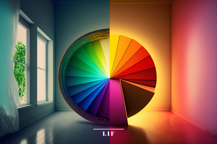 Tips to choose the best bedroom colours palette: Itten's wheel