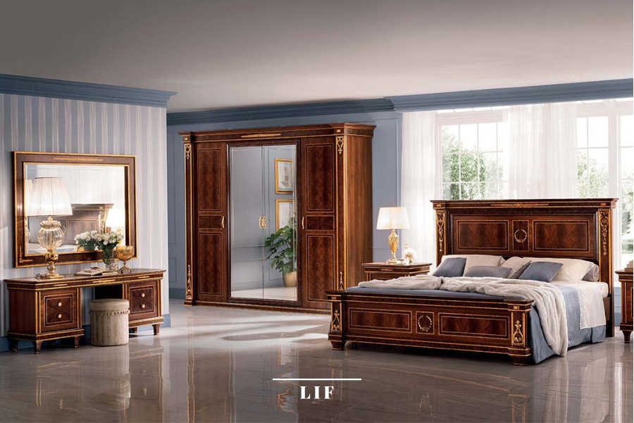Neoclassical furniture style: bedroom of Modigliani collection