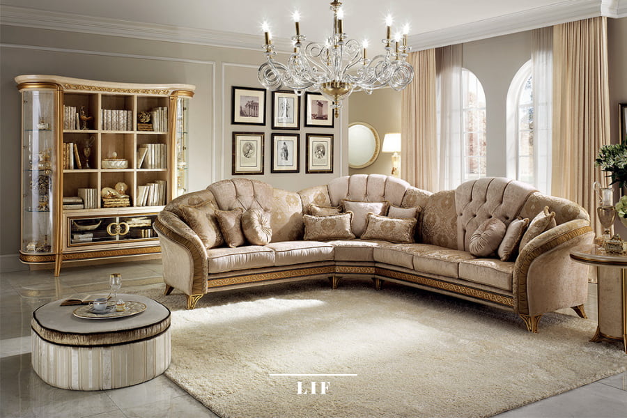The elegance of a neoclassical style sofa: the Arredoclassic Melodia collection