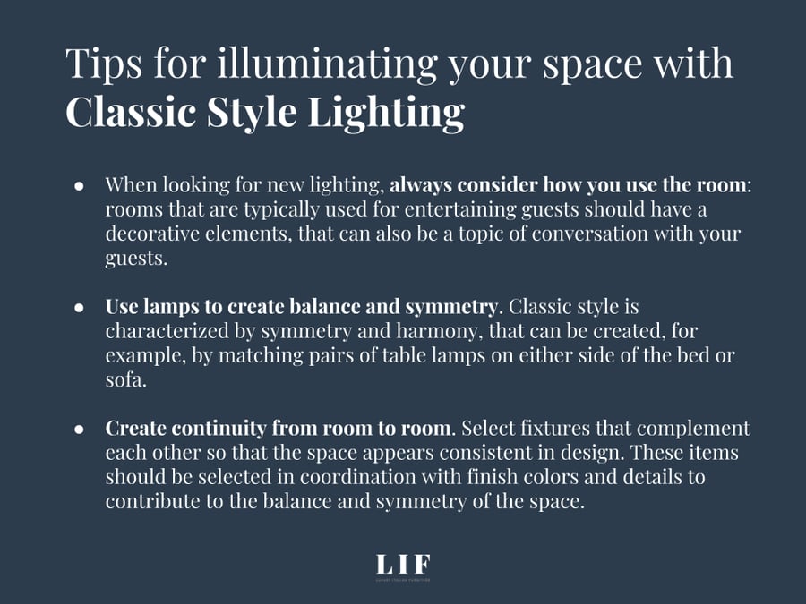 classic lighting design-tips