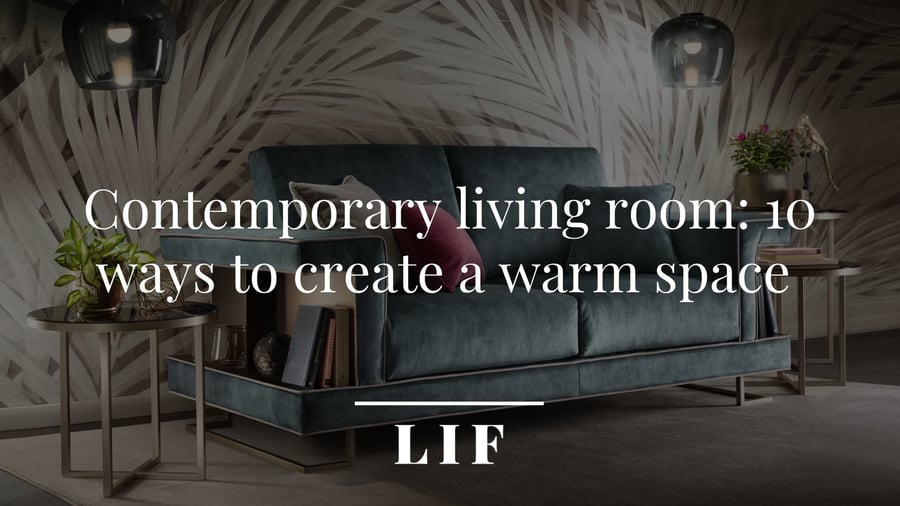 Contemporary living room: Luce Dark