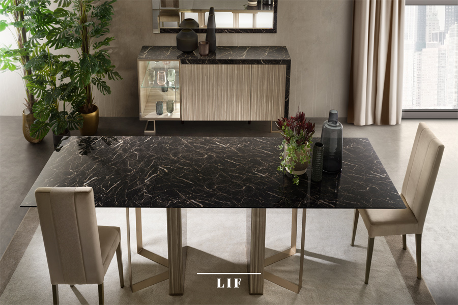 How to choose a dining table: Luce Dark collection