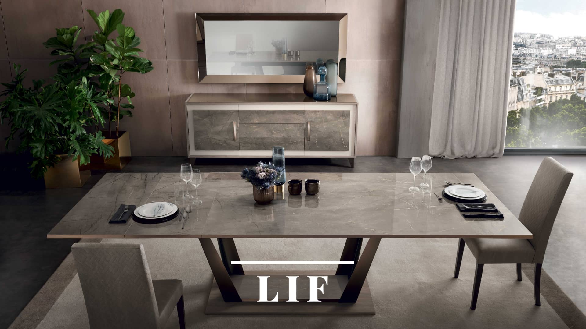Choose the perfect contemporary dining table: Ambra collection