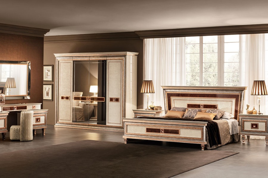 How to design a classic bedroom furniture layout: Dolce Vita collection by Arredoclassic