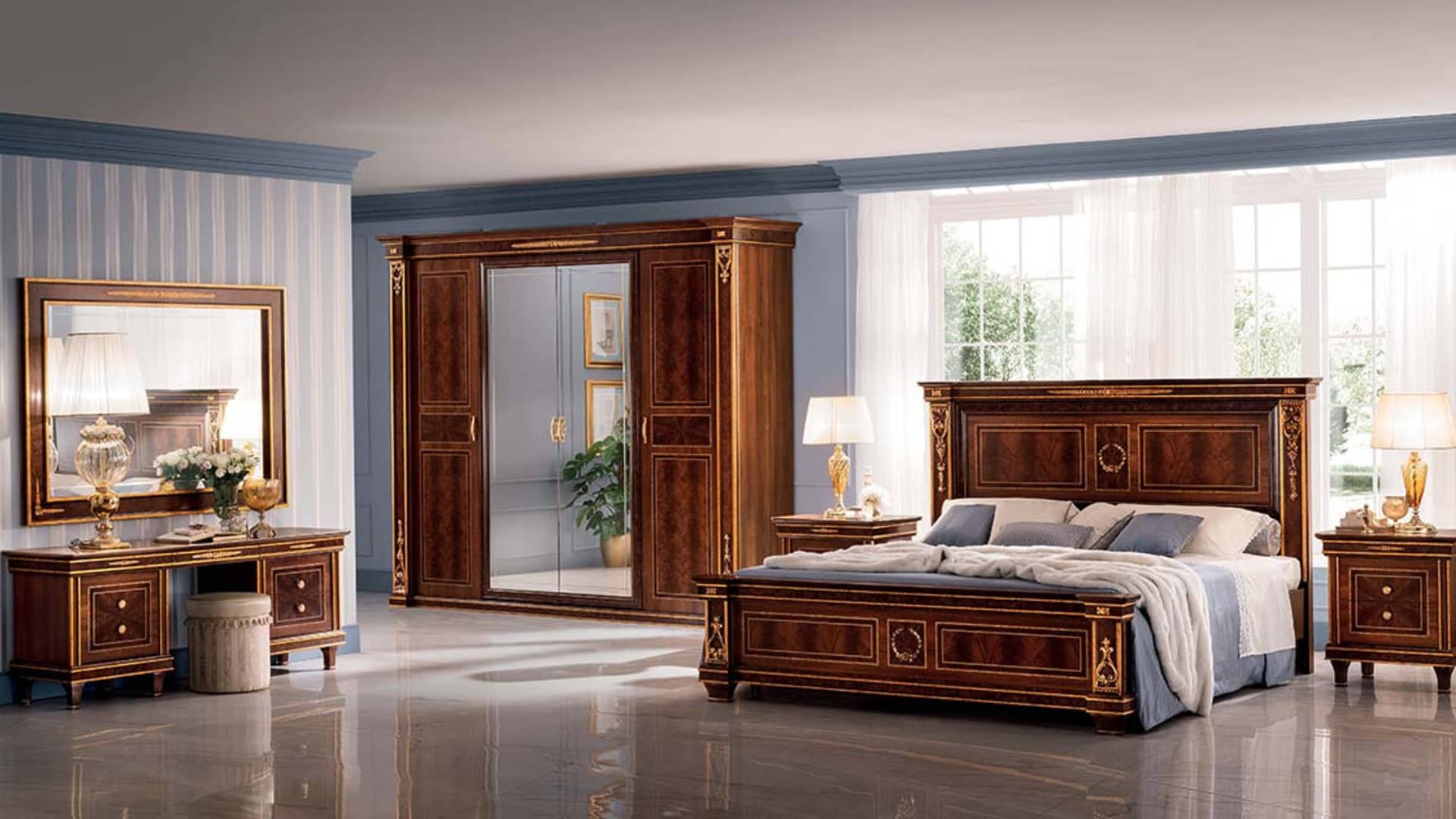Arredoclassic neoclassical bedroom: elegance Made in Italy